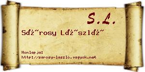 Sárosy László névjegykártya